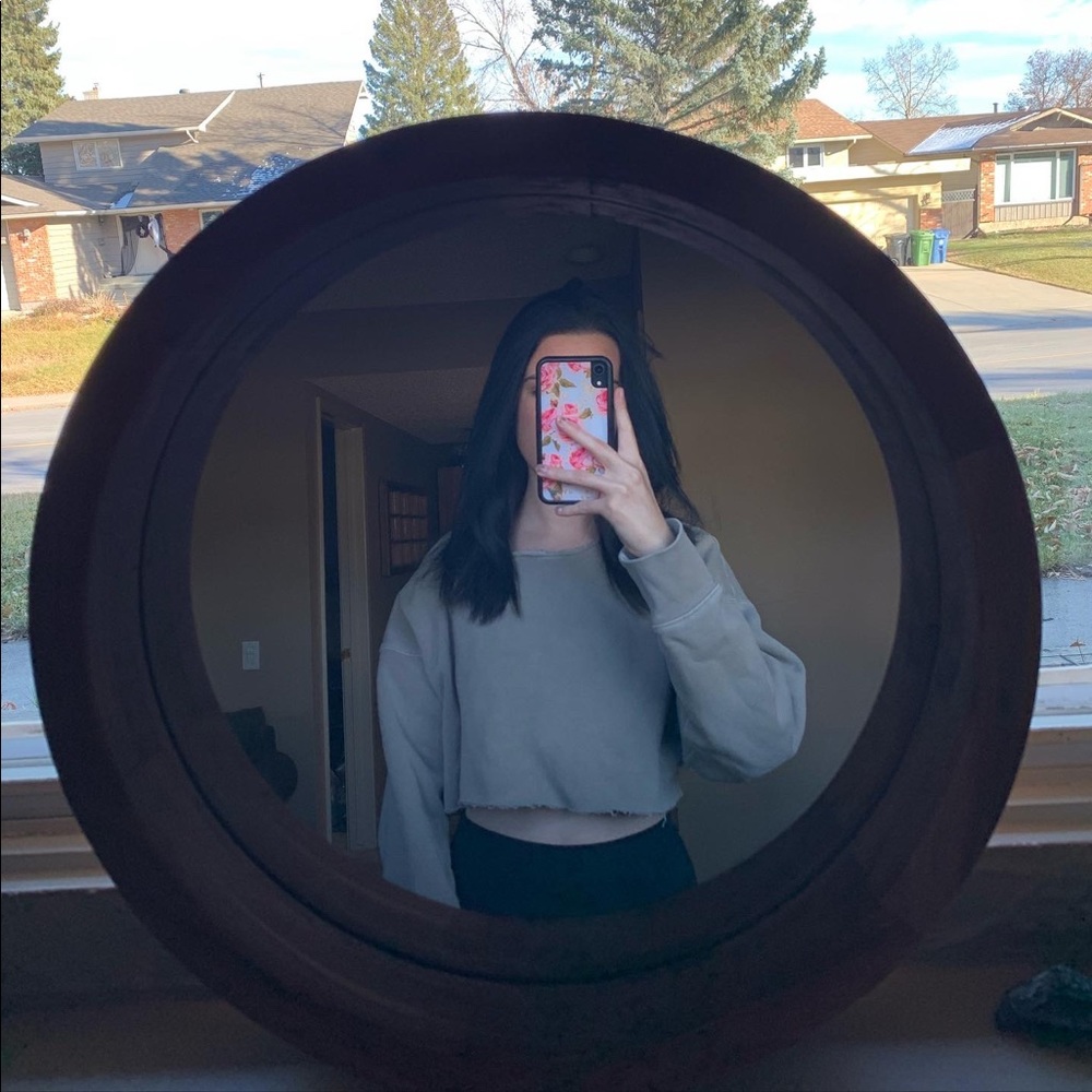 TNA Cozy Fleece Boyfriend Cropped Sweatshirt